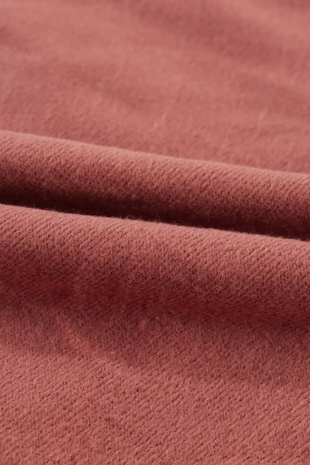 Brown Fleece Lined Zip Up Stand Collar Thumbhole Sleeve Sweatshirt - Love Salve